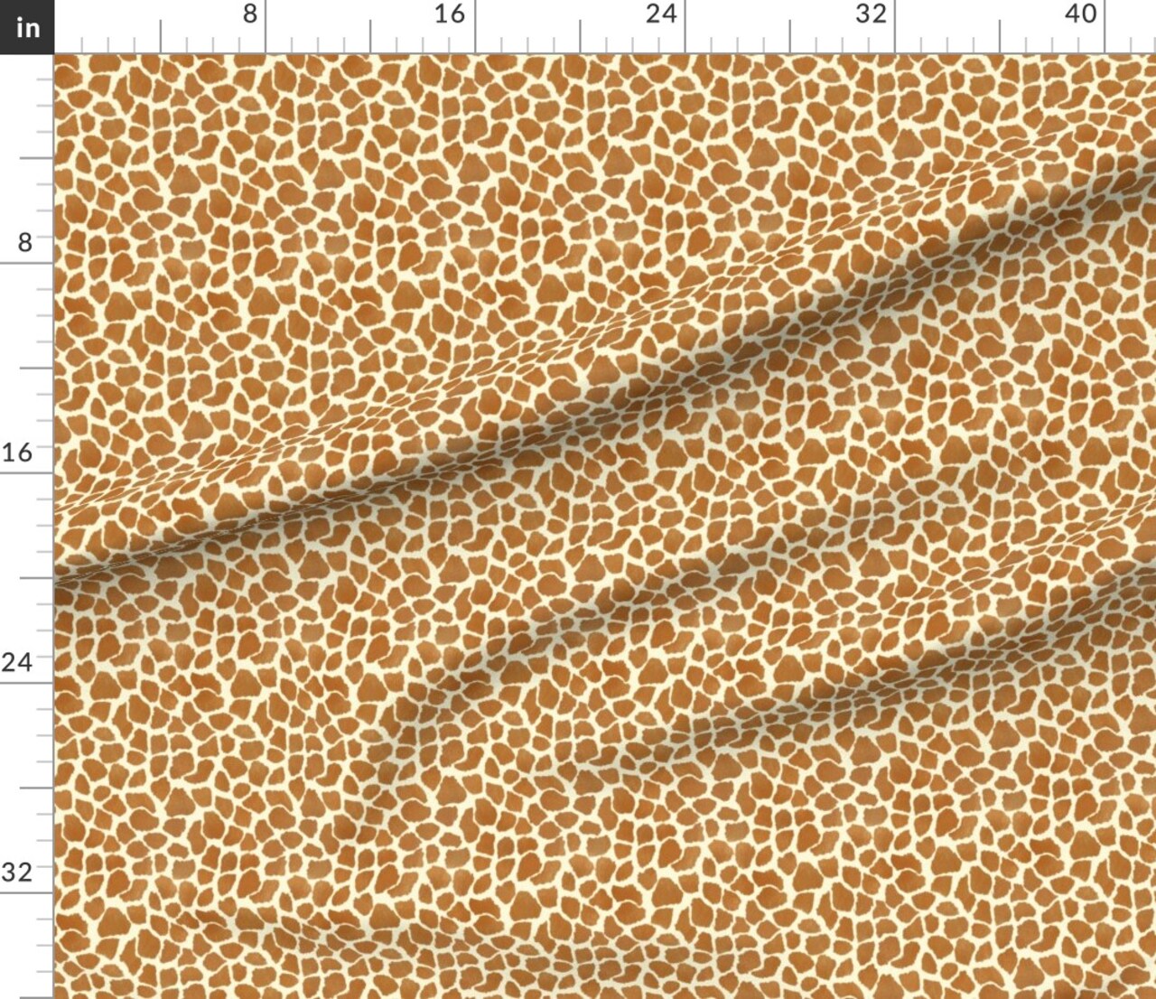 Giraffe Spots Hide Zoo Safari Brown Animal Print Pattern Look Africa Inspired Custom Printed Fabric by Spoonflower Various Fabrics by the Yard or Fat Quarter